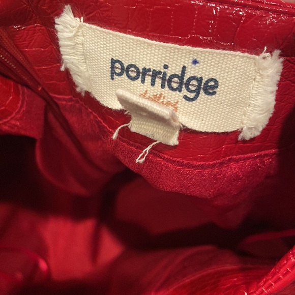 NWOT Anthropologie Porridge Red Pleather Snakeskin Printed Skirt - Picture 4 of 4